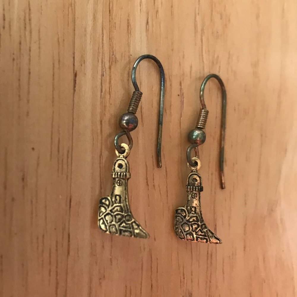 Lighthouse Earrings Handmade Vintage 1990's